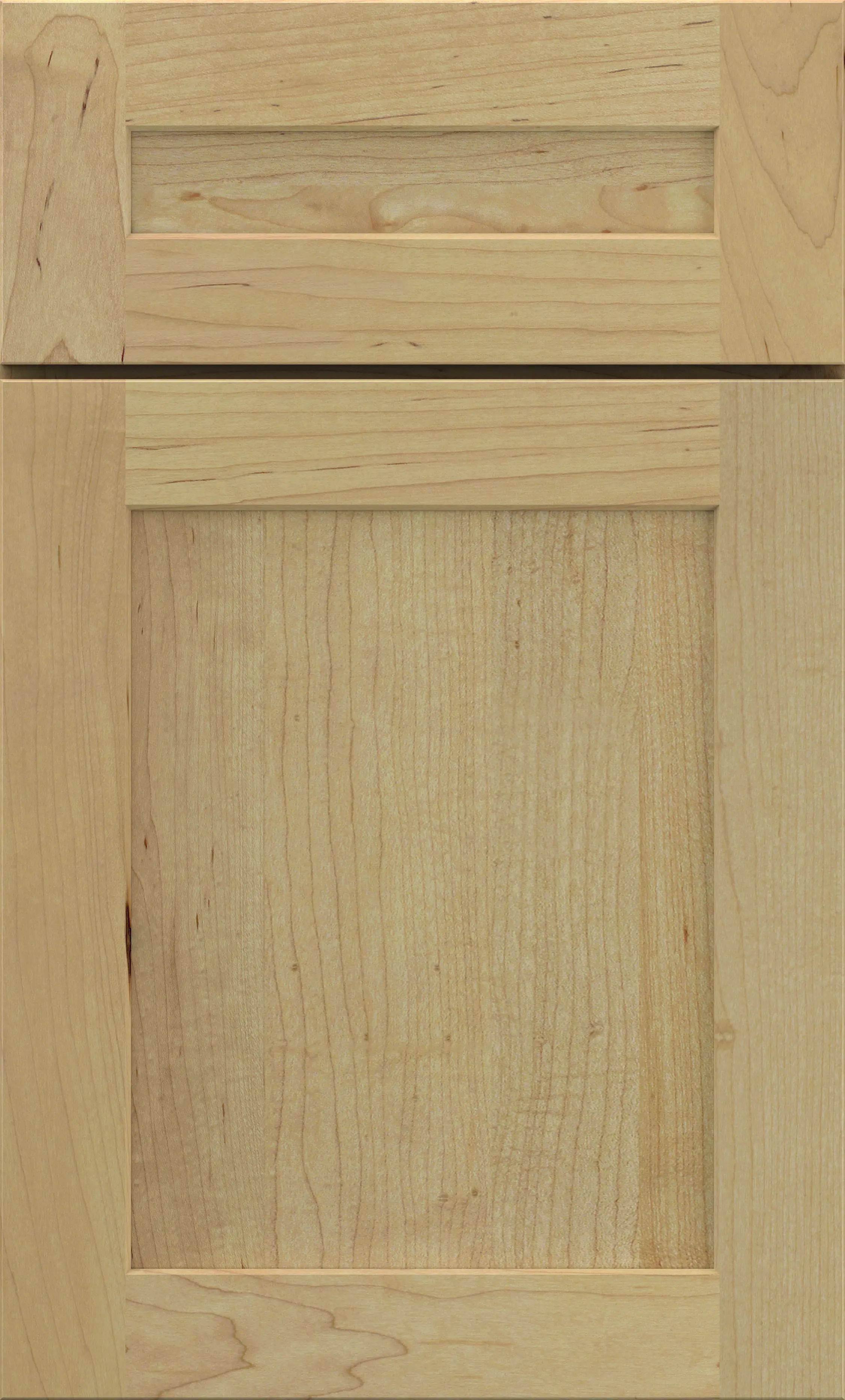 Wooden cabinet door with natural finish