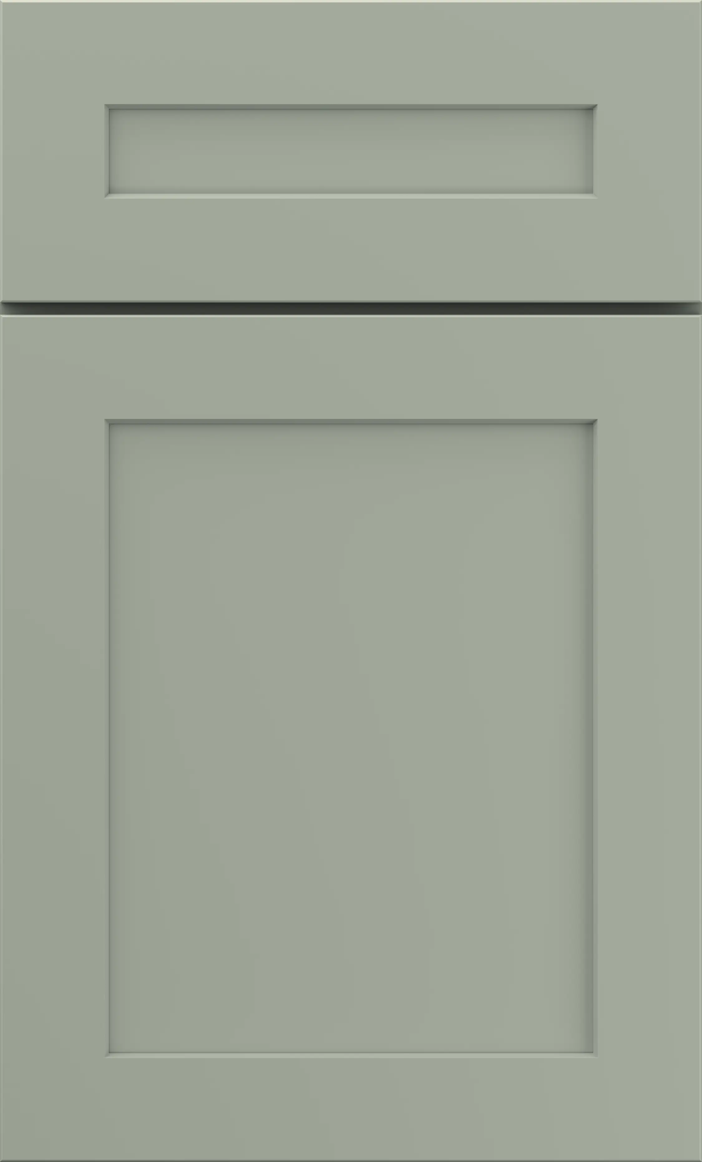 Gray cabinet door with shaker style